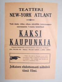 Kaksi kaupunkia (Elokuvateatteri New-York Atlant) -elokuvajuliste / movie poster