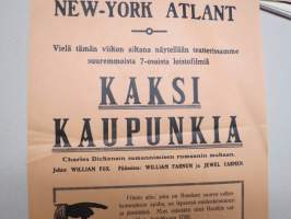 Kaksi kaupunkia (Elokuvateatteri New-York Atlant) -elokuvajuliste / movie poster