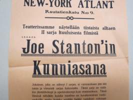 Joe Stanton´in kunniasana (Elokuvateatteri New-York Atlant) -elokuvajuliste / movie poster