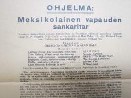 Meksikolainen vapauden sankaritar, Gretchen Hartman &amp; Alan Hale, Elävienkuvienteatteri Kino -elokuvajuliste / movie poster
