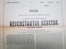 Keisari Napoleon (Kotka) Reichstadtin Herttua (Kotkan poika) Suomi-Elofilmi (kiertue) -elokuvajuliste / movie poster