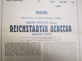 Keisari Napoleon (Kotka) Reichstadtin Herttua (Kotkan poika) Suomi-Elofilmi (kiertue) -elokuvajuliste / movie poster