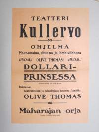 Dollariprinsessa &amp; Maharajan orja (Elokuvateatteri Kullervo, Pori) -elokuvajuliste / movie poster