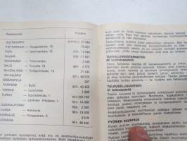 Esso huoltoasemaluettelo ja tilikirja 1.1.1971