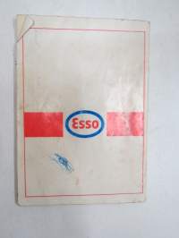 Esso huoltoasemaluettelo ja tilikirja 1.1.1971