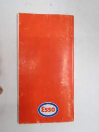 Esso - auton kirjanpito ja  Esso Test huoltoasemaluettelo 1.1.1973