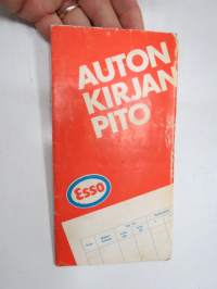 Esso - auton kirjanpito ja  Esso Test huoltoasemaluettelo 1.1.1974