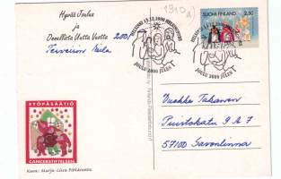 Marja Liisa Pitkäranta-85. Jouluruokaa. Kortin n umero1910 a. Kulkenut 13.12, Helsinki Joulu 2000