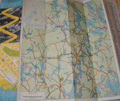 Jyväskylä matkailukartta / turistkarta / tourist´s map 1952