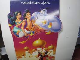Aladdin - Walt Disney (elokuva / myyntivideo) - mainosständi 2000-luvun alusta, taitettava, 80 x 180 cm