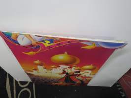 Aladdin - Walt Disney (elokuva / myyntivideo) - mainosständi 2000-luvun alusta, taitettava, 80 x 180 cm