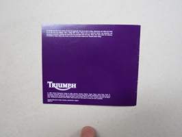 Triumph 1996 motorcycles / moottoripyörät -myyntiesite / sales brochure