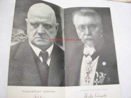 Manskören Finlandias Stor-Konsert 2.3.1939 -ohjelma