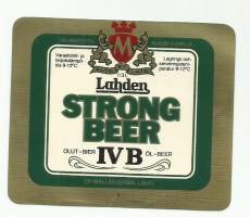 Erikoisolut Lahden Strong Beer IV B -  olutetiketti