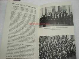 Manskören Finlandias Stor-Konsert 2.3.1939 -ohjelma