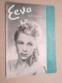Eeva 1947 nr 2 kansikuva Märta Laurent, Ullakolta löytyi vanha rokokoosohva..., Eräs hattutateilija, Mrs. Sherlock Holmes, Onko suomalaisella naisella huumorntajua?