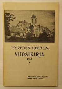 Oriveden Opiston Vuosikirja 1934