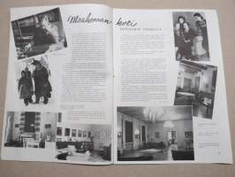 Eeva 1944 nr 5 kansikuva Ella Eronen, Maaherran-koti, Mitkä piirteet meissä naisissa miestä ärsyttävät?, Goethen poika, Tositarkoituksella, Muotia kotoa ja ulkoa, ym