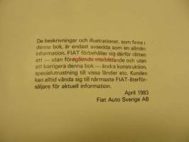 Fiat Ritmo Comfort åm. 1983 instruktionsbok owner´s manual 
