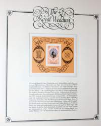 The Royal Wedding 1981. Charlesin ja Dianan häiden kunniaksi julkaistuja postimerkkejä, blokkeja, kuoria ja kortteja - 42 albumisivua. MUST kuninkaallis-faneille