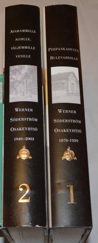 Werner Söderström osakeyhtiö 1-2   Piispankadulta Bulevardille 1878-1939  Avarammille aloille, väljemmille vesille 1940-2003