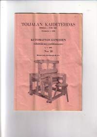 Toijalan Kaidetehdas - Kutomavälineiden vähittäismyyntihinnasto 1.7.1965