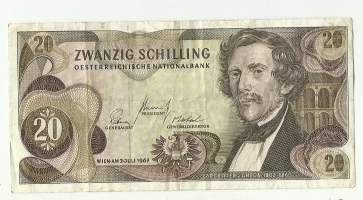 Itävalta 20 Schilling 1967 - seteli