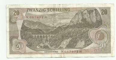 Itävalta 20 Schilling 1967 - seteli