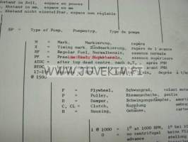 Vane engine tuning specifications -autojen säätöarvoja 