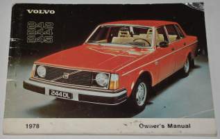 Volvo 242 244 245 Owners Manual 1978