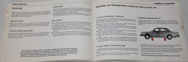 Volvo 242 244 245 Owners Manual 1978