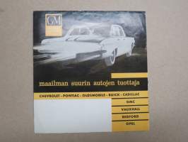 GM - General Motors 1961 yleisesite -myyntiesite / sales brochure