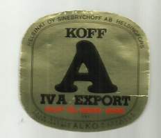 Koff  IV AExport  olut  - olutetiketti