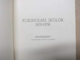 Korsholms skolor 1859-1958 - Minnesskrift