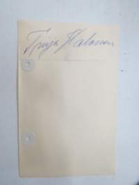 Tuija Halonen -nimikirjoitus / autograph