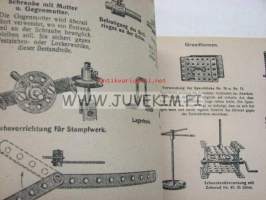 Merkur Metallbaukästen Vorlagenbuch für die mechanischen Metalbaukästen -rakennussarjan mallikirja