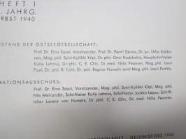 Nordlicht  - Organ der Ostseegesellschacft - Finnischer Zeitspiegel 1940 nr 1 Herbst -saksalaismyönteinen aikakauslehti, mm. V.A. Koskenniemi, J.O. Hannula, Anitra