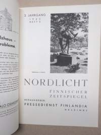 Nordlicht  - Organ der Ostseegesellschacft - Finnischer Zeitspiegel 1943 nr 3 -saksalaismyönteinen aikakauslehti, mm. K. Koskimies, Vilho Annala, G. von Numers