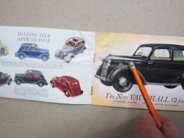 Vauxhall 10 four 1938 -myyntiesite / sales brochure