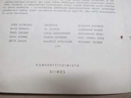 Hallbjörg -nimikirjoitus / signature - ohjelmatoimisto Siimes taiteilijaesittelyn kannessa