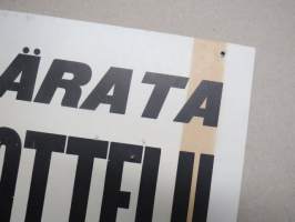 Ruotsi-Suomi jäärata (jääspeedway) maaottelu Turun urheilupuistossa 1.3.1959 Bramberg, Andersson, Knuttson, Pajari, Jousanen, Seliverstow -juliste / poster