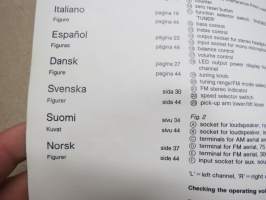 Radio- kasettisoitin &amp; levysoitinyhdistelmä ST 4122 -käyttöohjekirja, monikileinen, myös suomi ja ruotsi