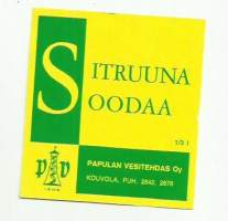 Sitruuna Soodaa -  juomaetiketti