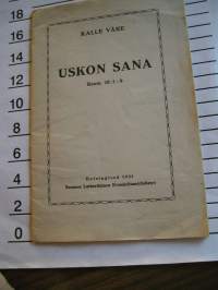 uskon sana.vakitan tarjous helposti paketti. SjaM koko 19x36 x60 cm paino 35kg 5e