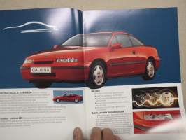 Opel Calibra 1992 -myyntiesite / sales brochure