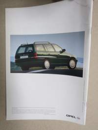 Opel Astra Caravan 1996 -myyntiesite / sales brochure