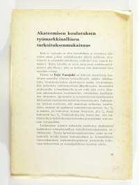 Akateemisen koulutuksen työmarkkinallinen tarkoituksenmukaisuus