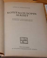 Kotitalousopin alkeet  käsikirja opettajille ja nuorille kodinhoitajille
