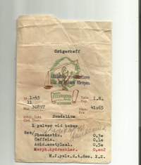 Apteekki Bulevardia Helsinki  - resepti signatuuri  apteekki pussi 1945