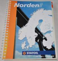 Norden karttakirja Tanska Norja Ruotsi Suomi 1:300 000, 1:400 000 Statoil